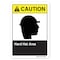 Signmission ANSI Caution Sign, Hard Hat Area, 10in X 7in Rigid Plastic, 7" H, 10" W, Landscape OS-CS-P-710-L-19765 - alternate 1